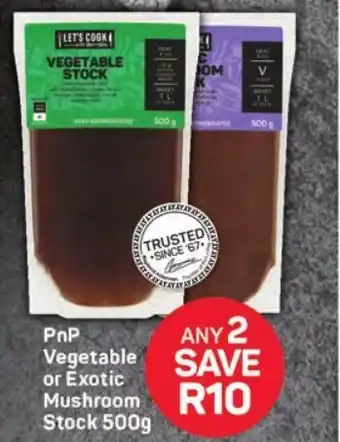 Pick n Pay PnP Vegetable or Exotic Mushroom Stock 500g offer