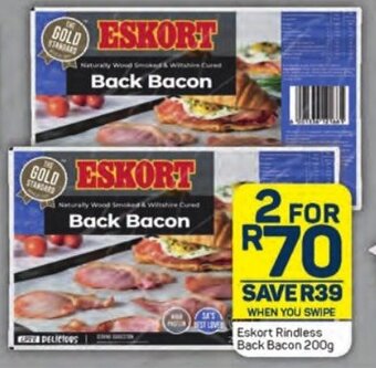Pick n Pay Eskort Rindless Back Bacon 200g offer