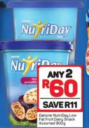 Pick n Pay Danone NutriDay Low Fat Fruit Dairy Snack Assorted 900g offer