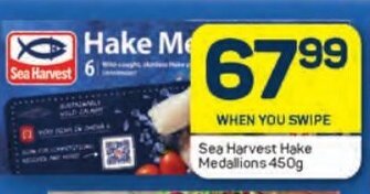 Pick n Pay Sea Harvest Hake Medallions 450g offer