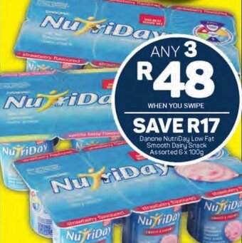 Danone NutriDay Low Fat Smooth Dairy Snack Assorted 6x 100g