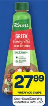 Pick n Pay Knorr Salad Dressing Assorted 340ml Each offer