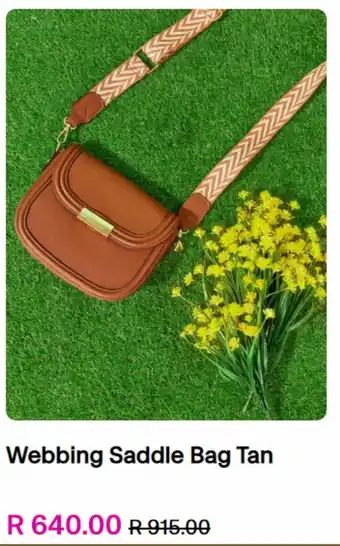 Webbing saddle bag tan
