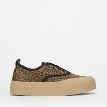 Zando Utopia flatform slip on leopard print sneakers brown offer