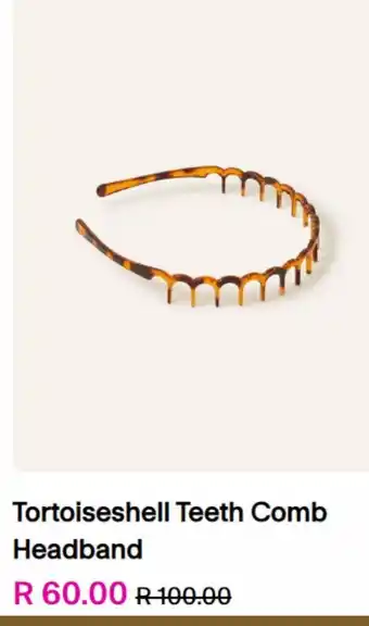 Accessorize Tortoiseshell teeth comb headband offer