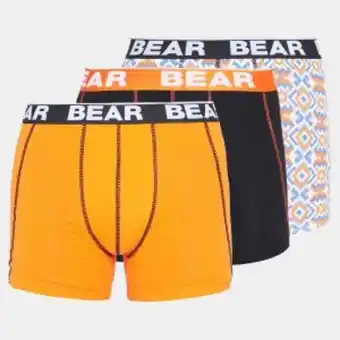 Bear 3pk bear body shorts orange ethnic tribe print orange ethnic tribe print