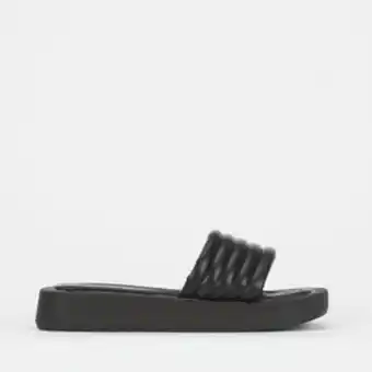 Zando Utopia puffy flatform slide sandals black offer