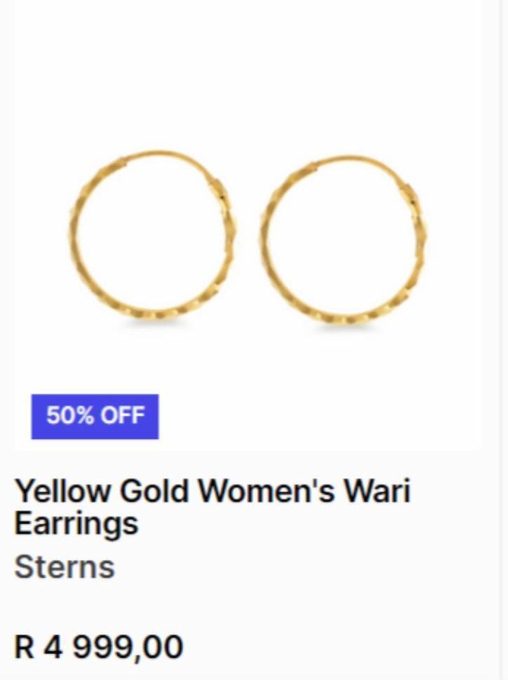 Gold on sale earrings sterns