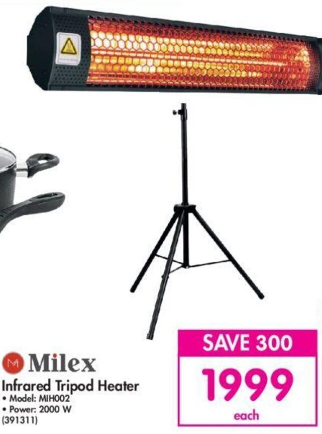 Milex Infrared Tripod Heater offer at Makro