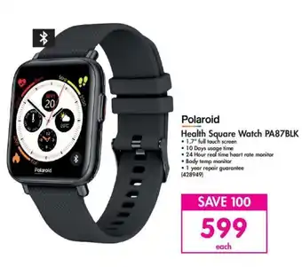 Makro Polaroid Health Square Watch PA87BLK offer