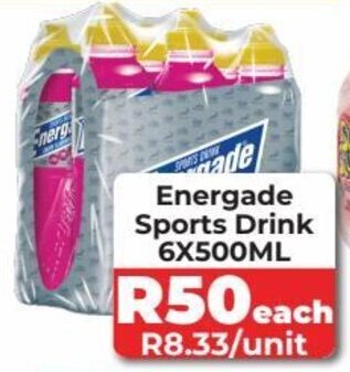 1UP Energade Sports Drink 6X500ML offer