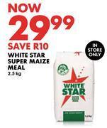 Woolworths White star super maize meal-2.5kg offer