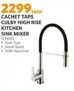 BUCO Cachet taps culby high rise kitchen sink mixer 1239282-each offer