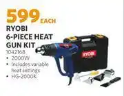 BUCO Ryobi 6 piece heat gun kit 1042168-each offer