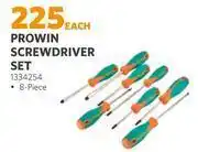 Prowin screwdriver set 1334254-each