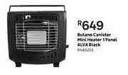 Leroy Merlin Alva butane canister 1 panel black mini heater offer