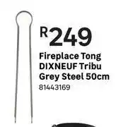Leroy Merlin Dixneuf tribu fireplace tong grey steel 50cm 81443169 offer