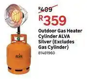 Leroy Merlin Alva outdoor gas heater cylinder (silver) (excludes gas cylinder) offer