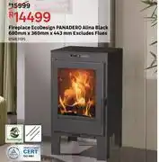 Leroy Merlin Panadero alina black fireplace eco design 680mm x 360mm x 443mm excludes flues 81463195 offer