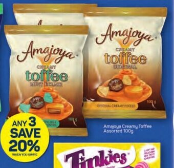 Pick n Pay Amajoya Creamy Toffee Assorted 100g offer