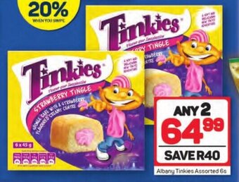 Pick n Pay Albany Tinkies Assorted 6s offer
