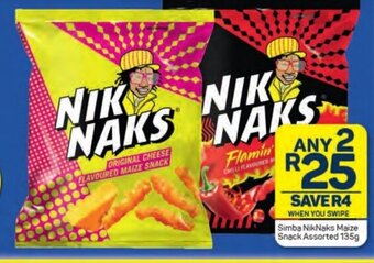 Simba NikNaks Maize Snack Assorted 135g