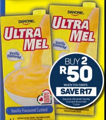 Pick n Pay Danone Ultramel Vanilla Custard Assorted 1 Litre offer