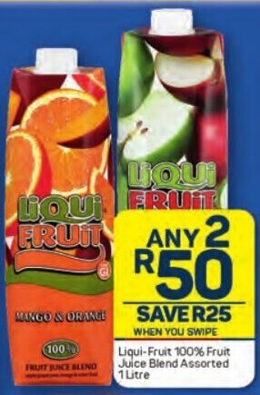 Pick n Pay Liqui-Fruit 100% Fruit Juice Blend Assorted 1 Litre offer