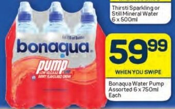 Pick n Pay Bonaqua Water Pump Assorted 6x 750ml Each offer