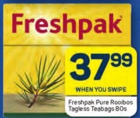 Pick n Pay Freshpak Pure Rooibos Tagless Teabags 80s offer