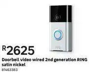 Leroy Merlin Ring doorbell video wired 2nd generation (satin nickel) 81463383 offer