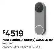 Google ash nest doorbell battery 81477065