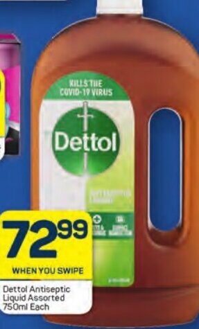 Pick n Pay Dettol Antiseptic Liquid Assorted 750ml Each offer