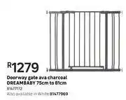Dream baby doorway gate ava (charcoal) 75cm to 81cm