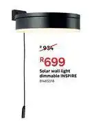 Leroy Merlin Inspire solar wall light dimmable offer