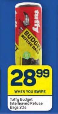 Pick n Pay Tuffy Budget Interleaved Refuse Bags 20s offer