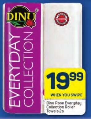 Pick n Pay Dinu Rose Everyday Collection Roller Towels 2s offer