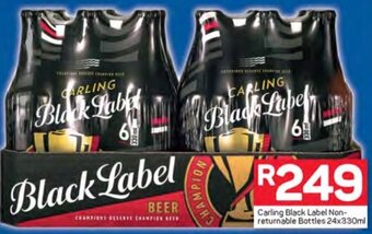 Pick n Pay Carling Black Label Non-returnable Bottles 24x330ml offer