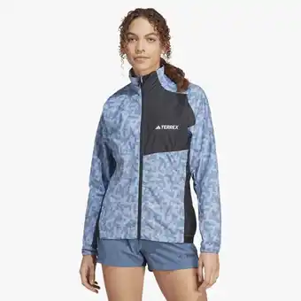 Totalsports Women's adidas blue trail wind jacket offer