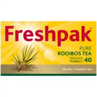 Shoprite Freshpak pure rooibos tagless teabags 40 pack offer