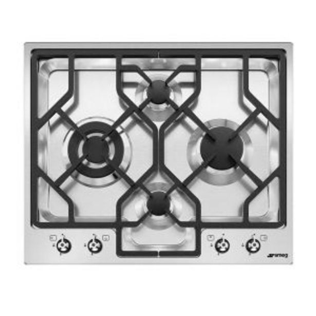 Smeg 60cm stainless steel ultra low profile gas hob pgf64sa offer at