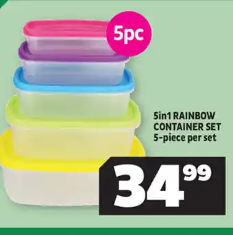 Usave 5in1 Rainbow Container Set offer