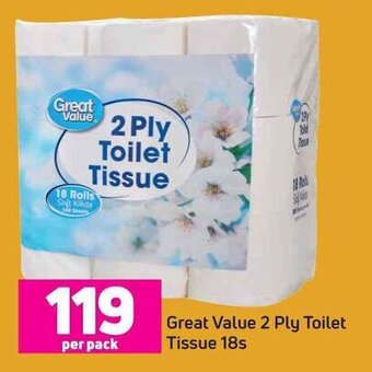Game Great Value 2 Ply Toilet Tissue 18s offer