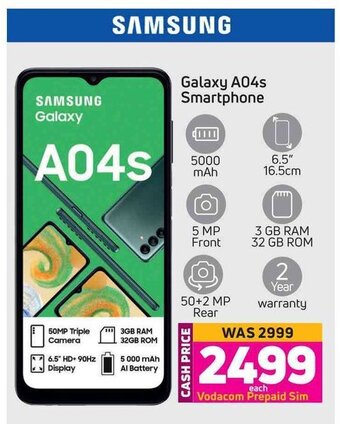 Game SAMSUNG Galaxy A04s Smartphone offer