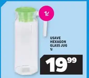Usave Usave Hexagon Glass Jug offer
