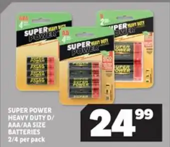 Super Power Heavy Duty D/ AAA/AA Size Batteries