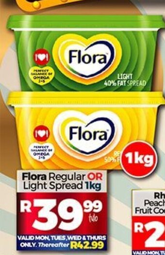 Take 'n Pay Flora Regular or Light Spread 1kg offer