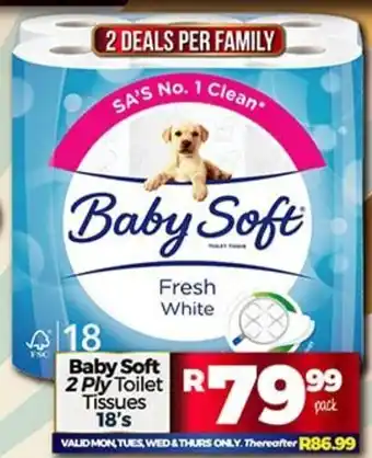 Take 'n Pay Baby Soft 2 Ply Toilet offer