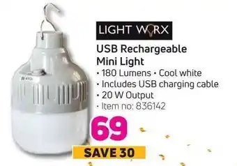 Game LIGHT WORX USB Rechargeable Mini Light offer