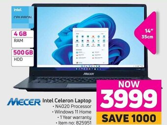 Game MECER Intel Celeron Laptop offer